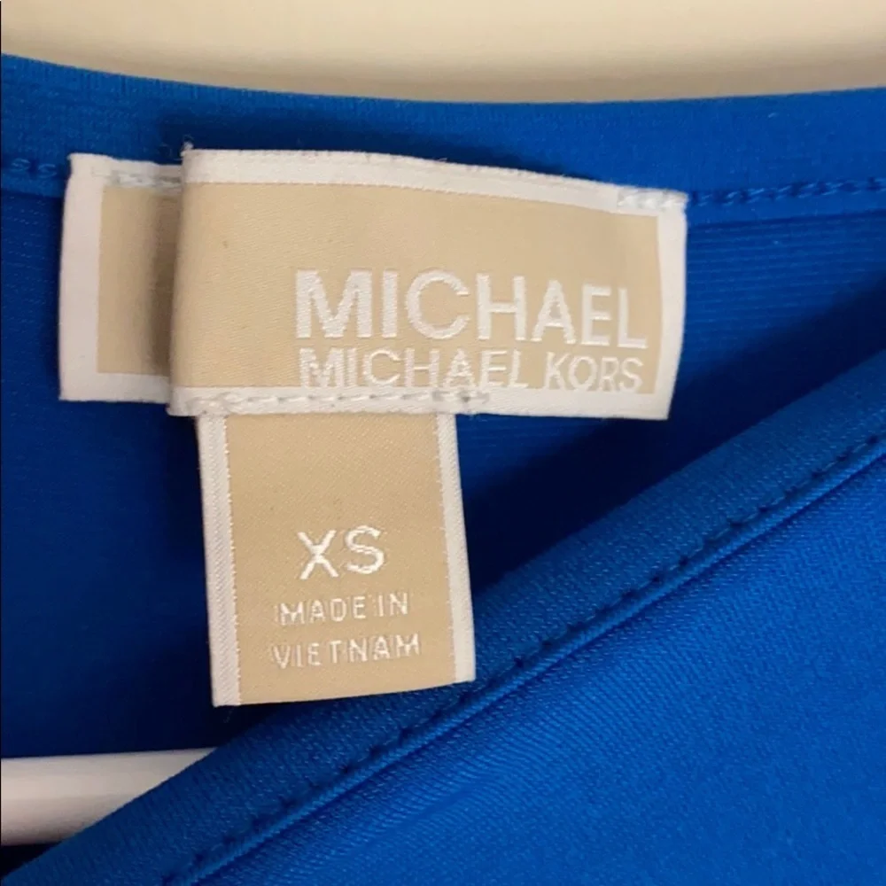 Michael Kors blue dress with tie in front